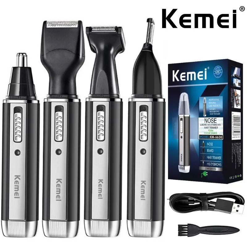 Men'S Grooming Nose Hair Trimmer - Kemei alat pangkas hidung elektrik 4