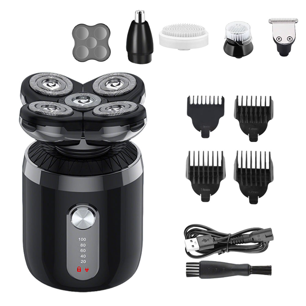 Men'S Grooming Nose Hair Trimmer - Alat Cukur Elektrik 5-in-1 5 Kepala