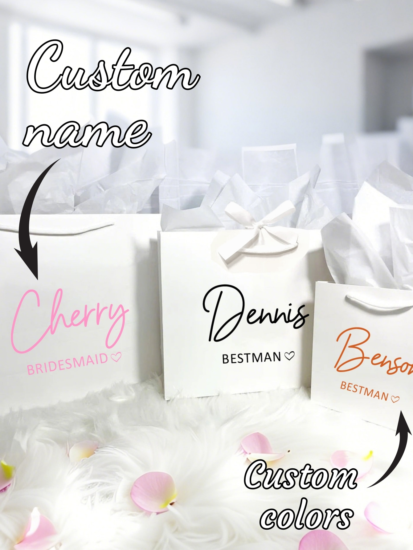 Men'S Grooming For Wedding - 1pc Tas Hadiah Kustom Pernikahan Pengiring