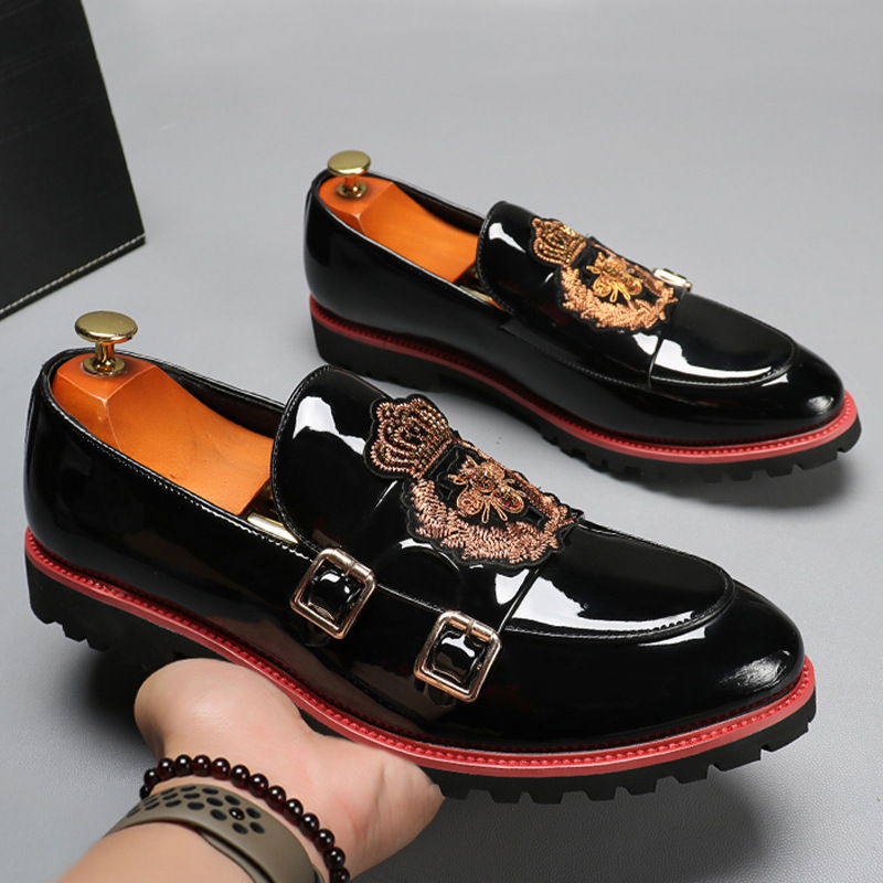 Men'S Grooming Oxford - Sepatu Oxford Kasual Slip On Bordir