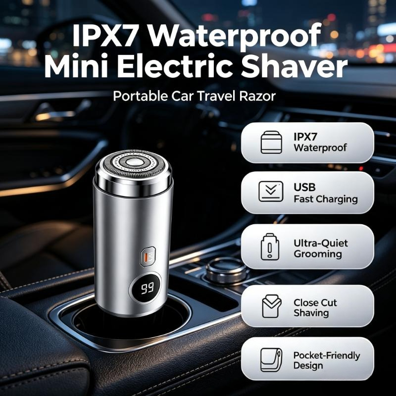 Men'S Grooming Razor Kit - Pemangkas Rambut Elektrik Ukuran Saku Tahan