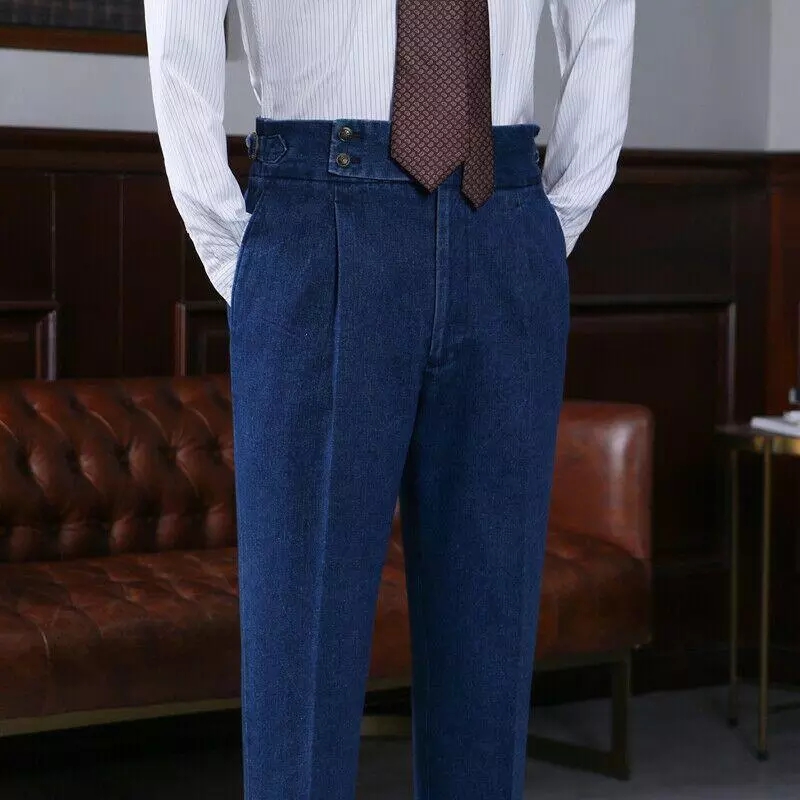 Jas pria, kasual, biru, Denim  - Men'S Grooming Oxford ulasan dan harga