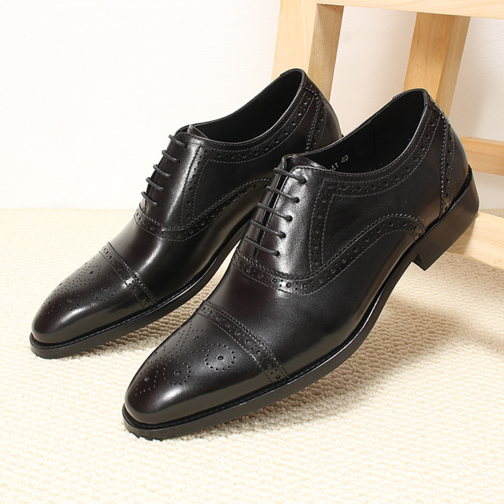 Sepatu Formal Brogue Kulit Asl - Men'S Grooming Oxford ulasan dan harga