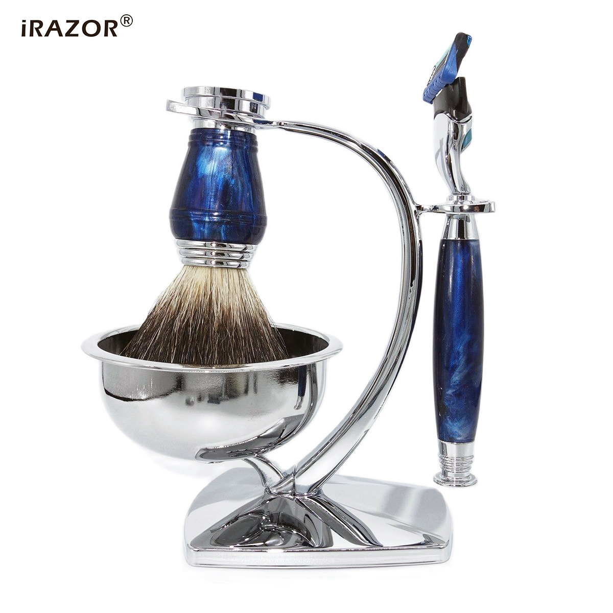 iRAZOR Royal Blue Luxury Men's - Mens Grooming Kit Gift ulasan dan harga