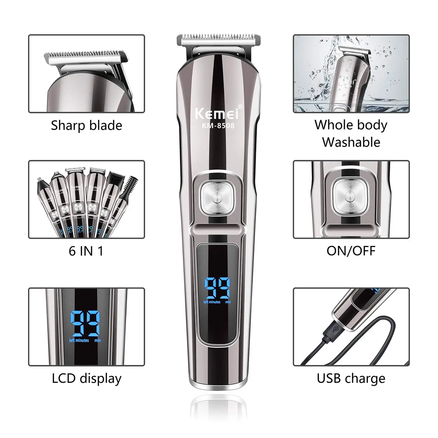 Kemei Alat Cukur Rambut Jenggo - Men'S Grooming Razor Kit ulasan dan harga