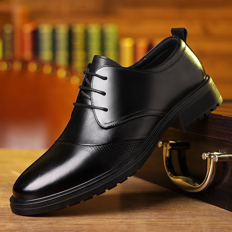 Sepatu Oxford Kulit Asli Hitam - Men'S Grooming Oxford ulasan dan harga