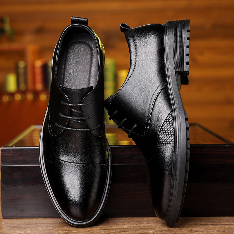 Sepatu Oxford Kulit Asli Hitam - Men'S Grooming Oxford ulasan dan harga