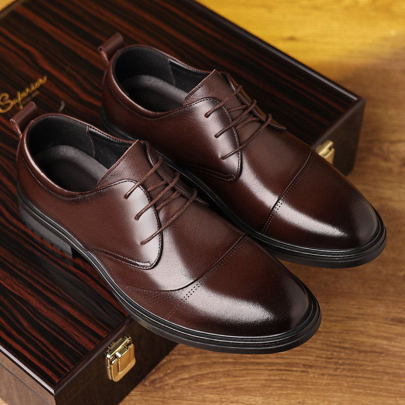 Sepatu Oxford Kulit Asli Hitam - Men'S Grooming Oxford ulasan dan harga
